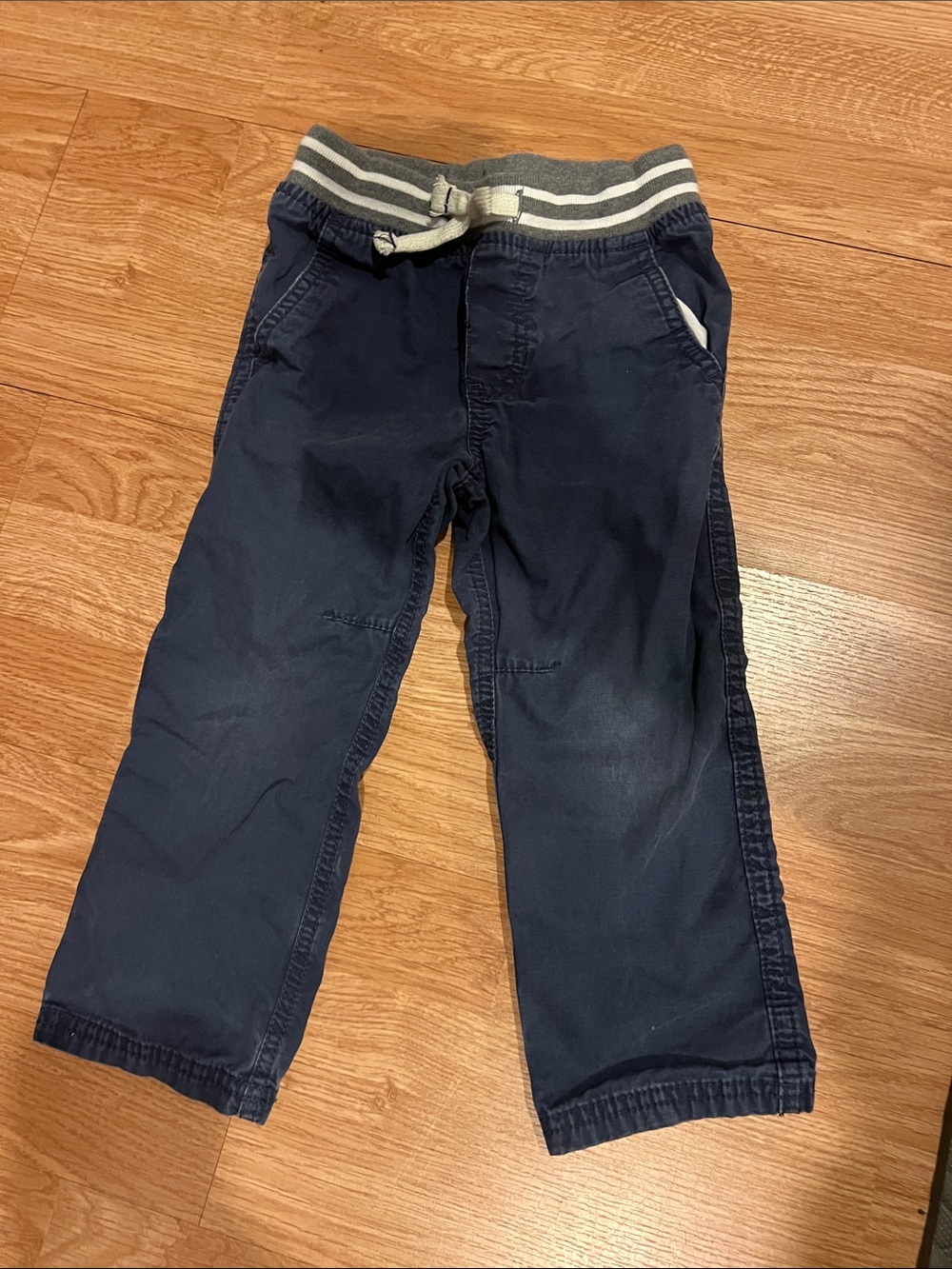 Carter's Navy Jogger Pants with Gray Striped Waistband